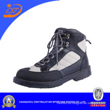 Zapatos de vadeo de cuero negro impermeables para la pesca (66254)